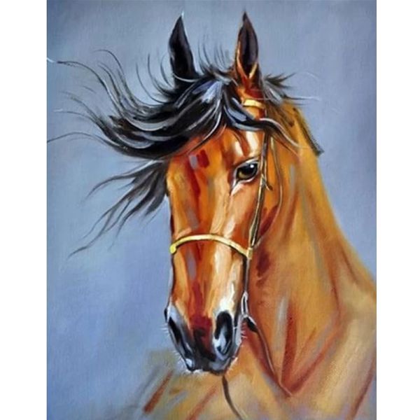 Алмазна мозаїка на підрамнику Go to Art «Вірний кінь», 20х30 см