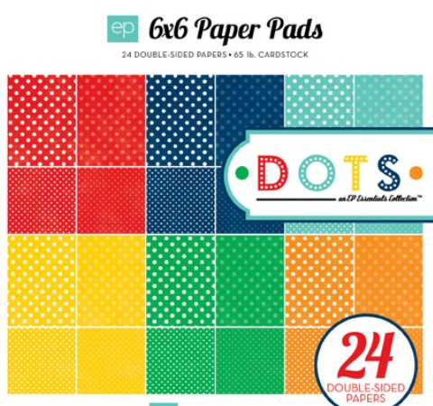 Набор бумаги Echo Park «DOTS Primary», 15х15см, 24л.