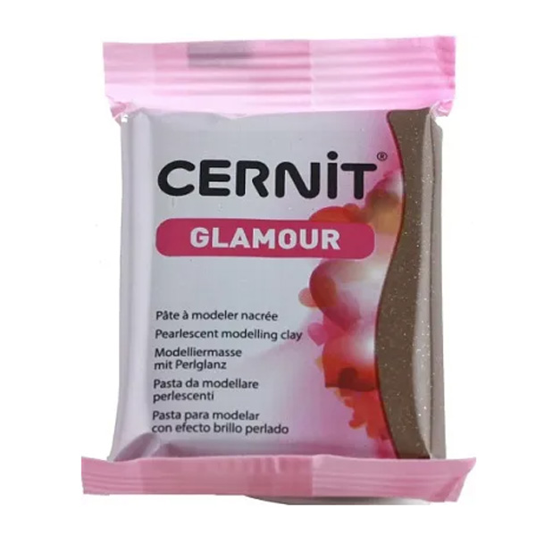 Полімерна глина Cernit Glamour, 56 гр. Колір: Бронза №126 