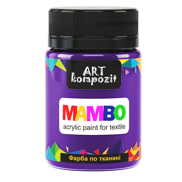 Краска для ткани MAMBO "ART Kompozit", цвет: 21 УЛЬТРАМАРИН ФИОЛЕТОВЫЙ, 50 ml
