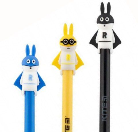 Ручка кулькова автоматична Pets Rabbit, 0,7 мм. KITE 