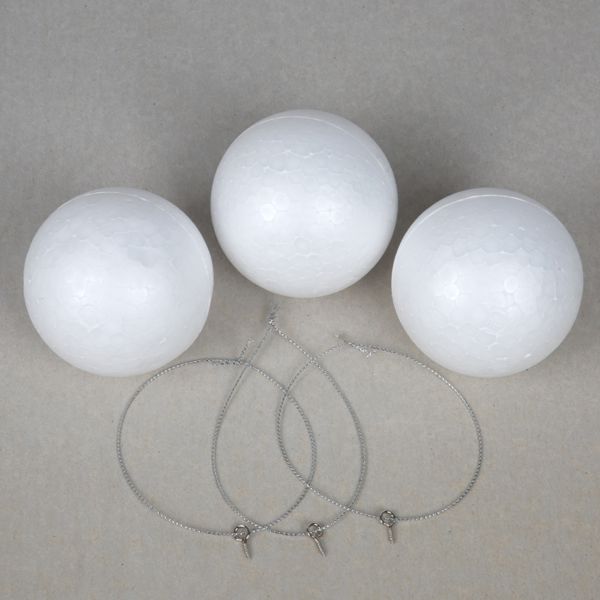 Пенопластовые заготовки SANTI «Шар» 3 шт/уп., 7 см - фото 1