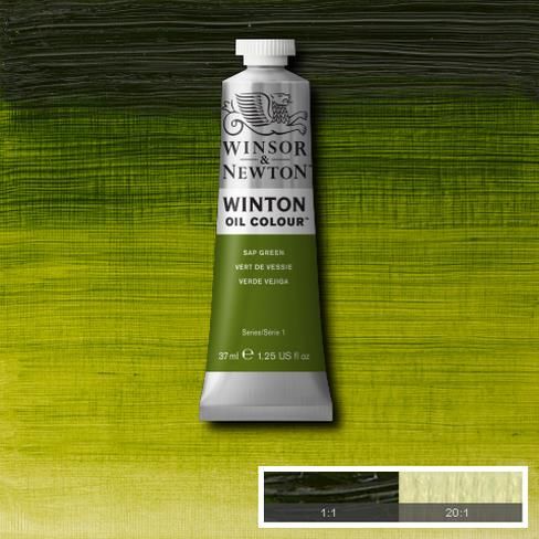Масляная краска Winton от Winsor & Newton, 37 мл. Цвет: SAP GREEN