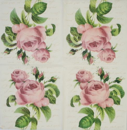 Салфетка Розы и письмо-1