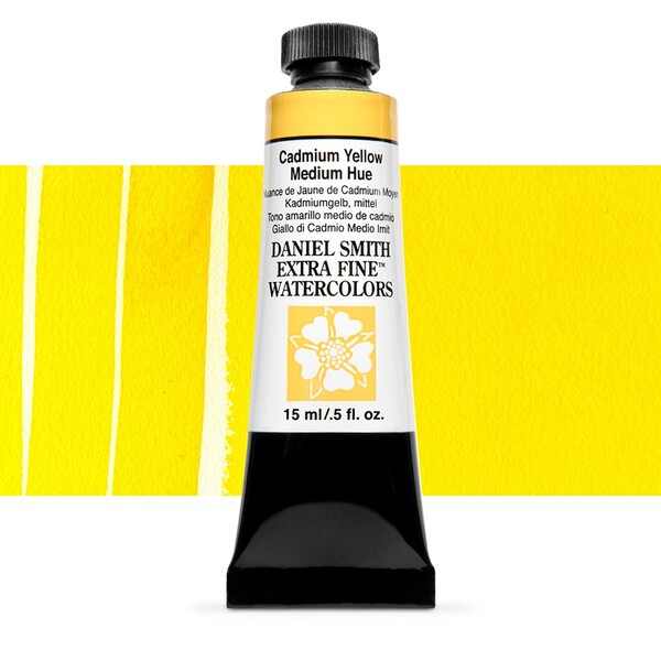 Акварельна фарба Daniel Smith, туба, 15мол. Колір: Cadmium Yellow Medium Hue s3 