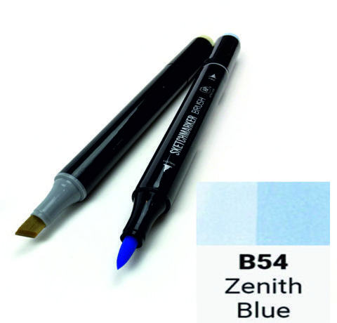 Маркер SKETCHMARKER BRUSH, колір ЗЕНІТ СИНІЙ (Zenith Blue) 2 пера: долото та м'яке, SMB-B054 