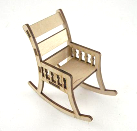 Кукольная мебель: Кресло качалка (набор Августин),   мм