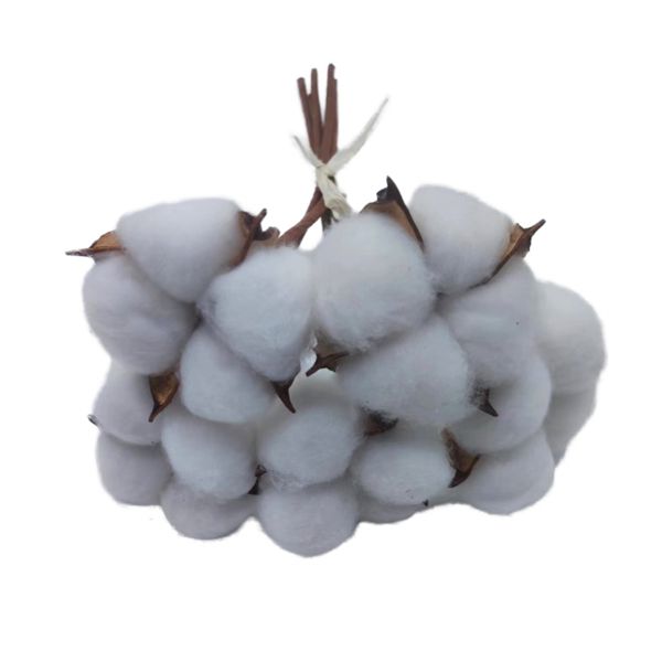 Ветка искуственная с цветками натурального хлопка, YES! Fun, 5 шт/пучок, 24 см - фото 1