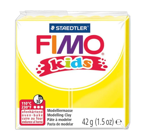 Полимерная глина FIMO Kids 42 гр. ЖЁЛТАЯ
