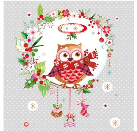 Салфетка Рождественская сова
