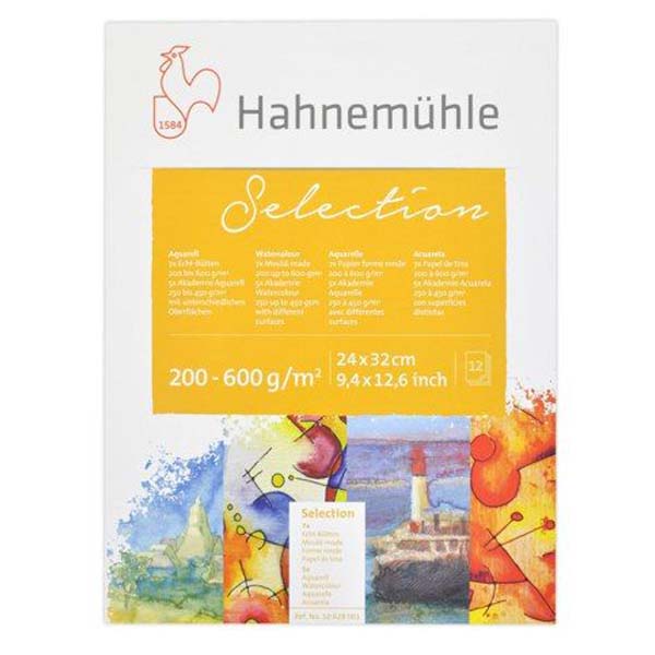 Альбом для акварелі SELECTION, 12л різної густини 200-600г/м2, 170х240мм. Hahnemuhle 