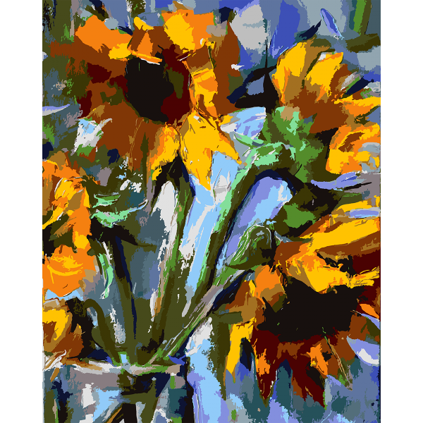 Картина за номерами "Букет соняшників", 40х50 см., SANTI - фото 1