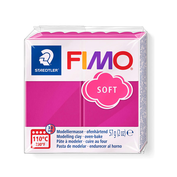 Пластика «FIMO Soft», 56 г. Цвет: Малиновый №22