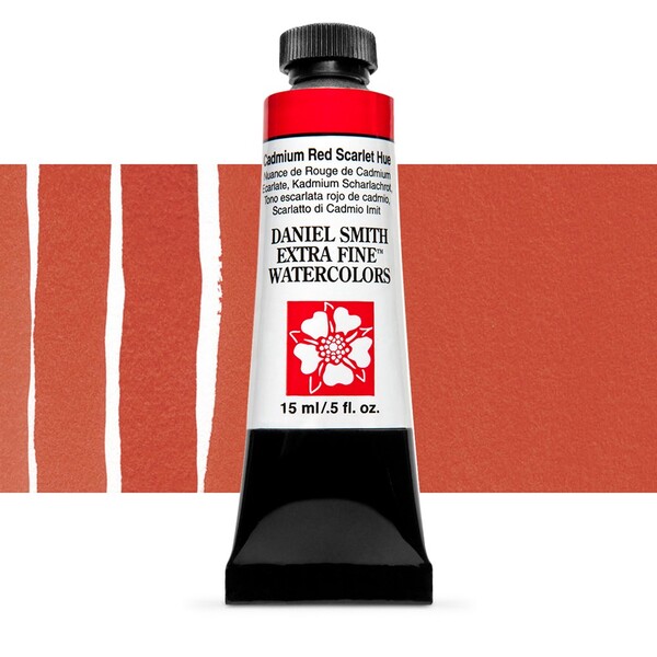 Акварельна фарба Daniel Smith, туба, 15мол. Колір: Cadmium Red Scarlet Hue s3 
