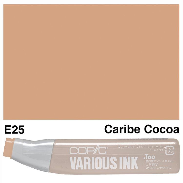 Чернила для маркеров Copic Various Ink, #E-25 Caribe cocoa (Карибський кокос)