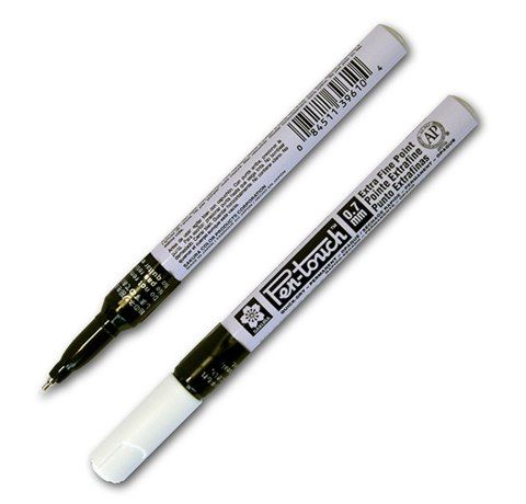 Маркер Pen-Touch БІЛИЙ, тонкий (EXTRA FINE) 0.7мм, Sakura  - фото 1
