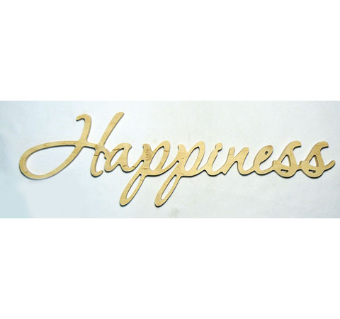 Напис із дерева «Happiness», 45х13 см 
