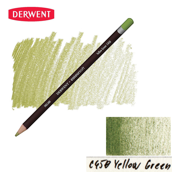 Олівець кольоровий Derwent Coloursoft (C450) Жовто-зелений. 