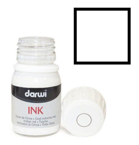 Туш Darwi INK незмивна, БІЛА, 30 ml 