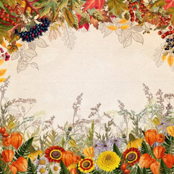 Набір скраппаперу "Autumn botanical diary", 10л, 20x20см, Фабрика Декору - фото 10
