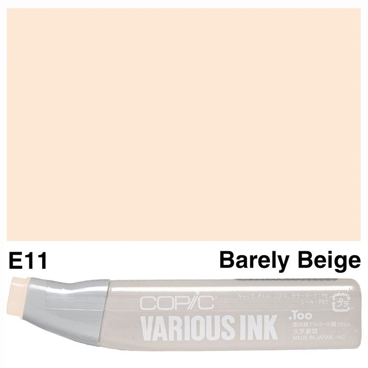 Чорнило для маркерів Copic Various Ink, #E-11 Bareley beige (Світлий бежевий) 
