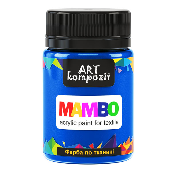 Фарба для малювання по тканині MAMBO "ART Kompozit", колір: 18 синій темний, 50 ml 