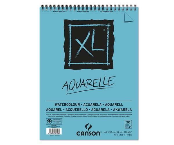 Альбом на спіралі для акварелі XL Watercolour (30л.), 300 g, A3, Canson  - фото 1
