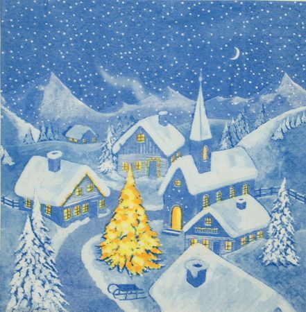 Салфетка Снежная ночь