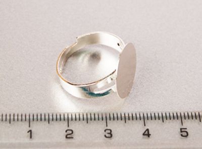 Основа для кольца, серебро, 8*15 мм (3 шт./уп.)