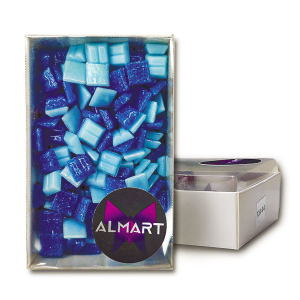Стекляная мозаика ALMART,  МИКС(XA15/XWA11), 10x10 мм, 150 гр (204 шт).