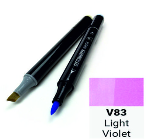 Маркер SKETCHMARKER BRUSH, цвет СВЕТЛО-ФИОЛЕТОВЫЙ (Light Violet) 2 пера: долото и мягкое, SMB-V083