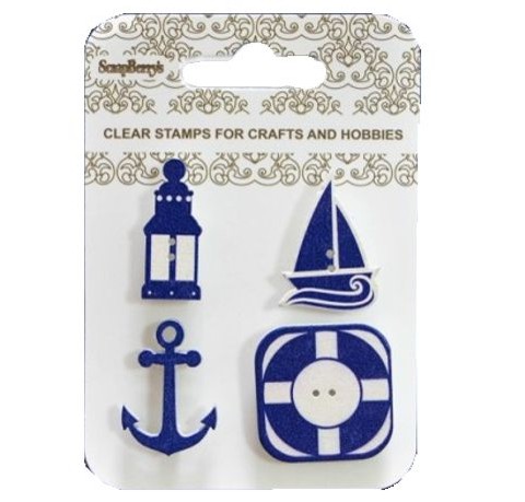 Набор деревянных пуговиц «Море» № 1 , уп./4 шт.