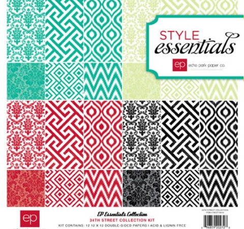Набор бумаги Echo Park «STYLE ESSENTIALS», 30х30см, 12л.