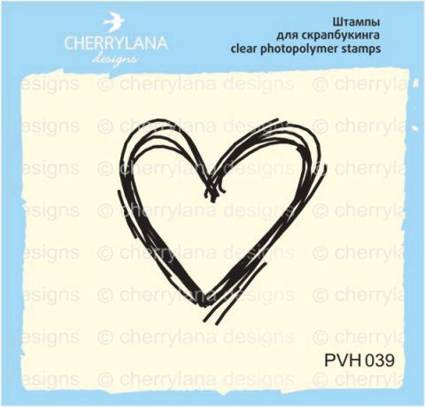 Прозрачный штамп для скрапбукинга  «Сердечко» 1.9х2.05 см.
