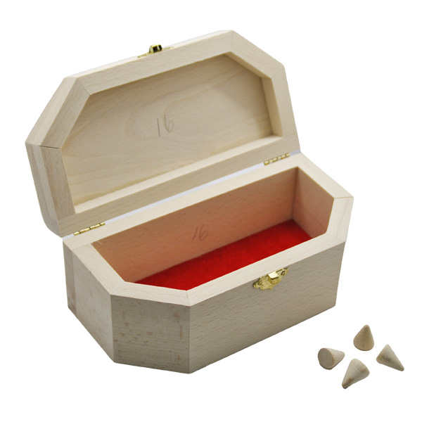 Скринька дерев'яна для декупажу з фурнітурою (бук), 20,5х10,5 см  - фото 1