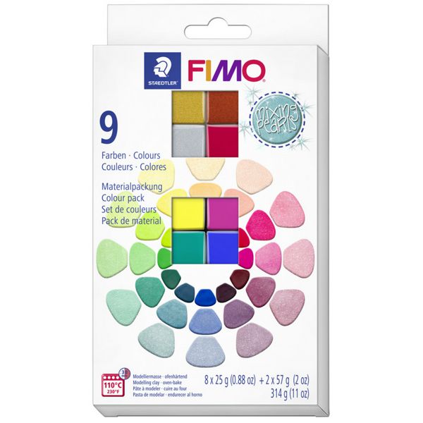 Набор полимерной глины FIMO «Effect Mixing Mica Colours», 8х25гр, 2х57гр - фото 1