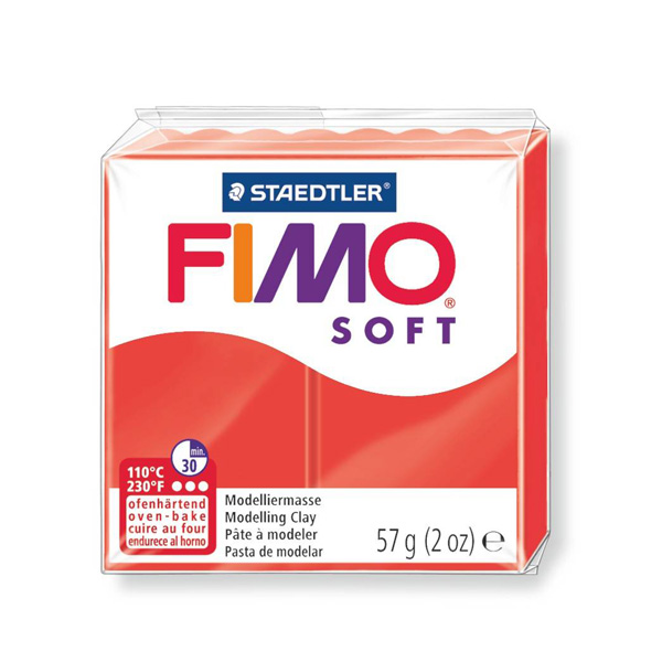 Пластика «FIMO Soft», 56 г. Цвет: Индийский красный №24