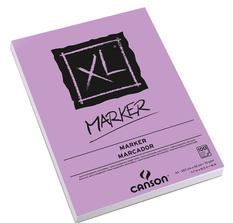 Блок паперу для маркерів XL (100 арк.), 70 g, A3, Canson 
