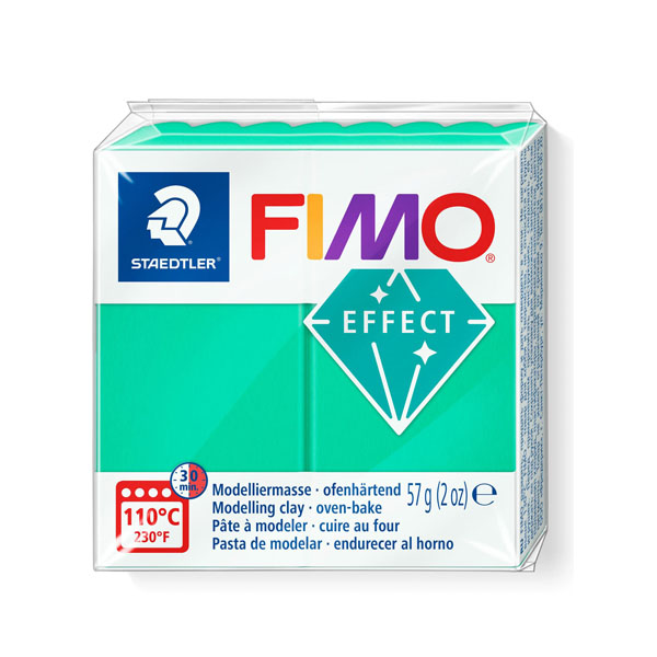 Пластика "FIMO Effect Translucent", 56 р. Колір зелений 