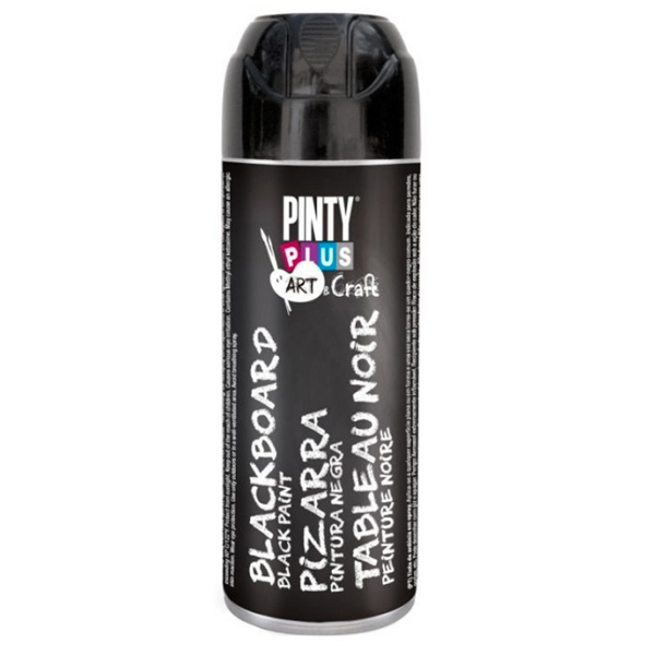 Краска-аэрозоль, черная, с эффектом графитной доски, 400 ml, PINTYPLUS - фото 1