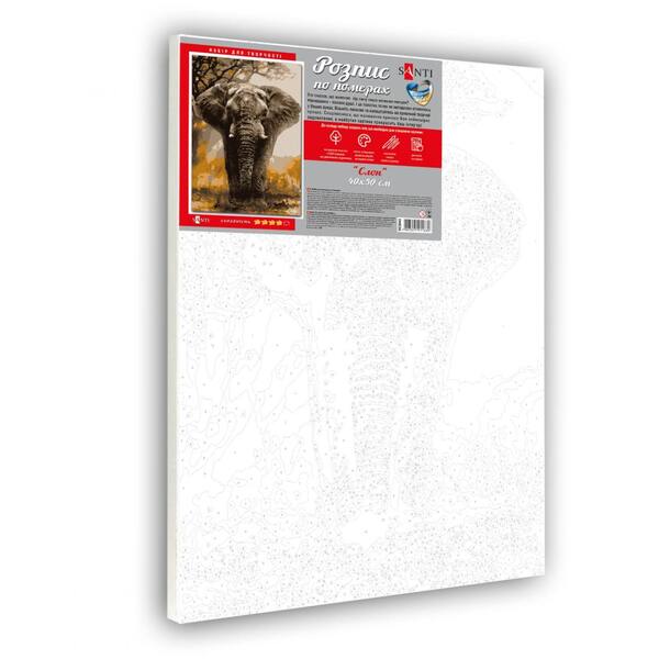 Картина по номерам "Слон", 40*50 см, SANTI - фото 2