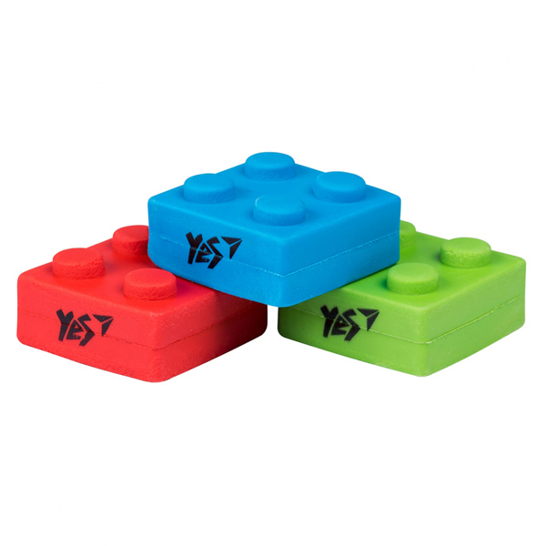 Ластик фигурный YES «Blocks» (25х25x13 мм), 3 шт/уп.