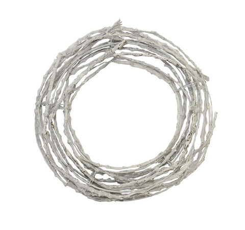 Основа для веночка «Круг, белый»,ровное плетение,D-25 см
