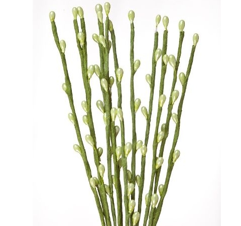Искусственные веточки, Зеленые h-20 см, 12 шт/уп