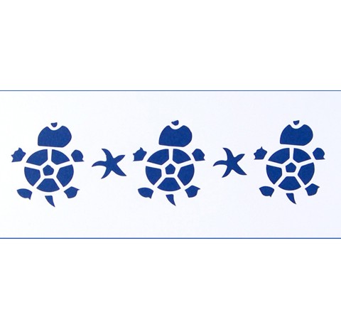 Трафарет многоразовый «Черепахи ST052», 10*25 см