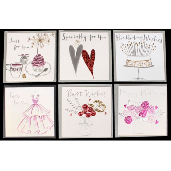 Поздравительная открытка «Happy Birthday, Best Wishes, Good Luck..»+конверт и вкладыш, 12х12 см - фото 1