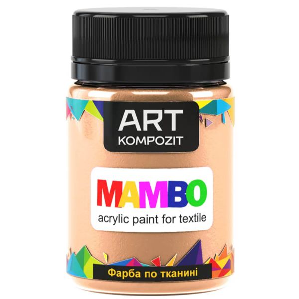 Краска для рисования по ткани MAMBO "ART Kompozit", цвет: 106 ПЕРСИКОВЫЙ, 50 ml