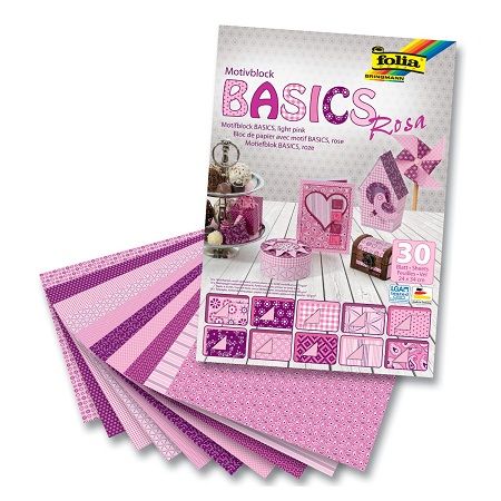 Набор бумаги Basic Rosa (30 листов), Folia