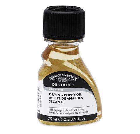 Маковое масло быстросохнущее Winsor Drying Poppy Oil для масляных красок, 75 ml