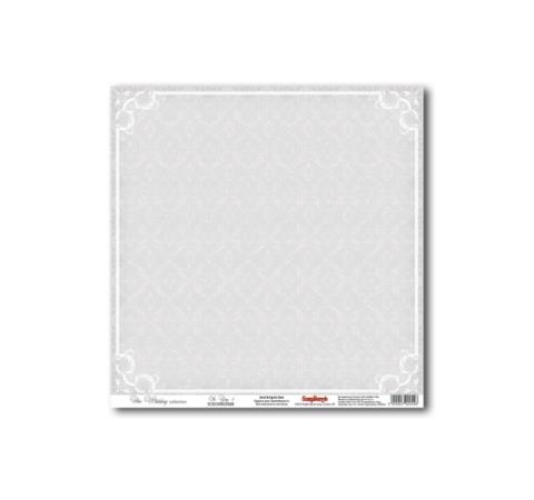 Двусторонний лист бумаги «Свадебная.Серый», 30х30 см,